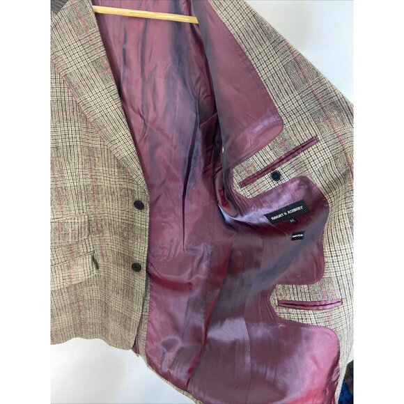 Haight & Ashbury 40 Long Hempstead Check Blazer Ticket Pocket Corduroy Ascent - Picture 9 of 10